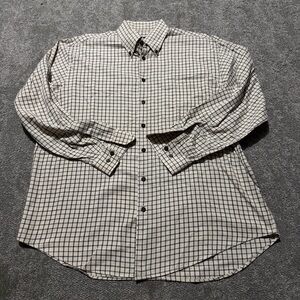 SCOTT BARBER 100% soft cotton button down shirt size large‎ great colors